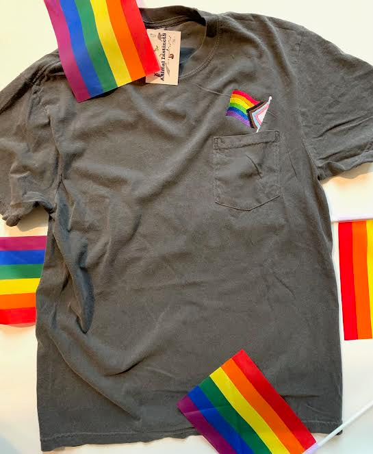 Unisex Embroidered Cotton Rainbow Pride Flag Shirt🏳️🌈