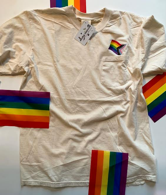 Unisex Embroidered Cotton Rainbow Pride Flag Shirt🏳️🌈