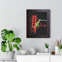 Framed Vertical San Francisco Dinosaur Print