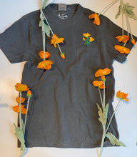 California Poppy Embroidered Unisex Cotton Poopy Shirt Pocket Tee