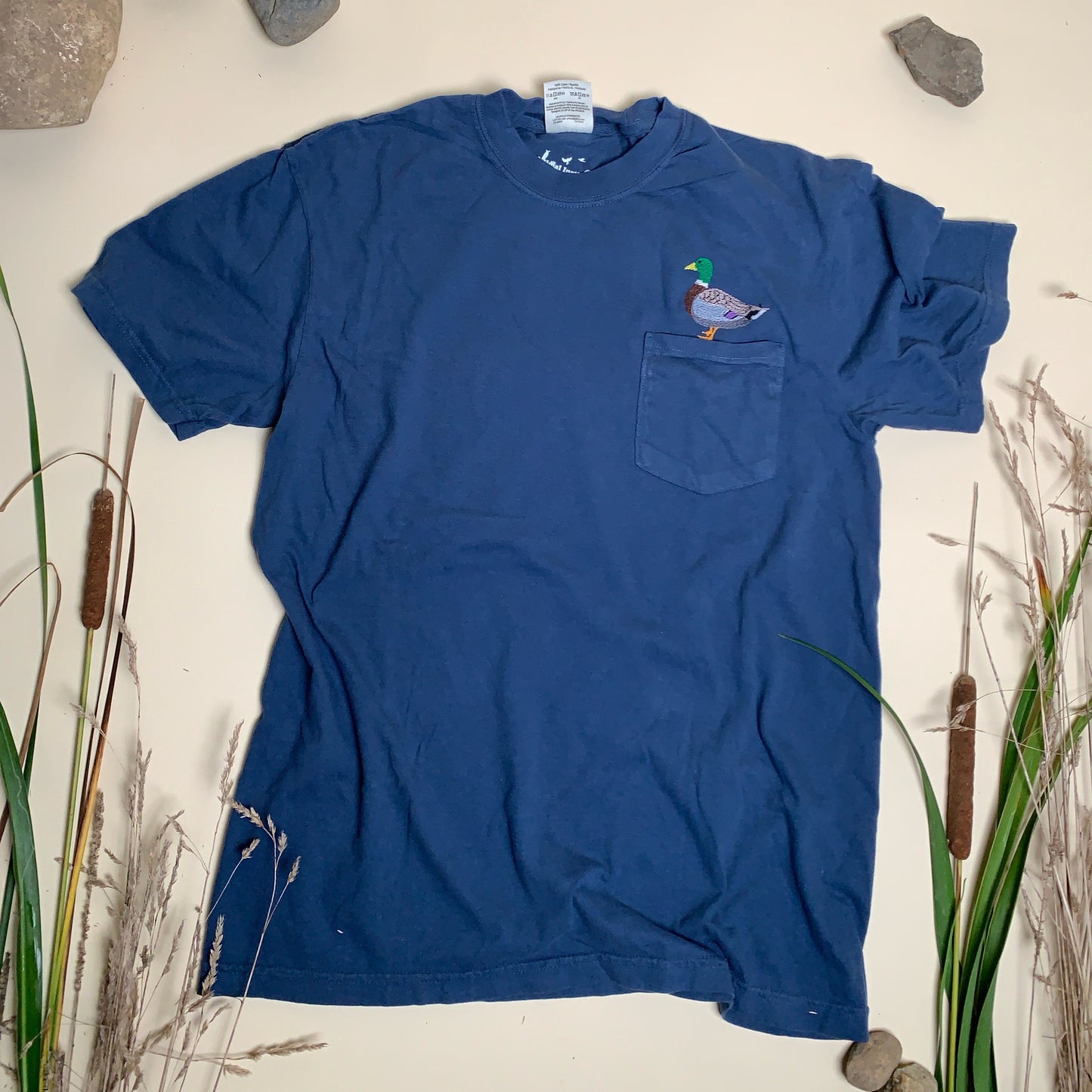 Embroidered Duck Cotton Pocket Shirt - Portion Of Proceeds Go To Saving The Ducks
