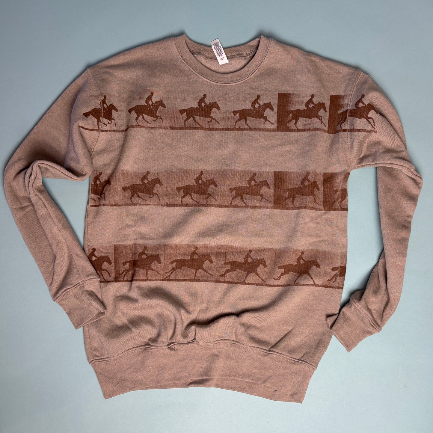 Motion Picture Running Horse By Eadweard Muybridge Unisex Crew Neck