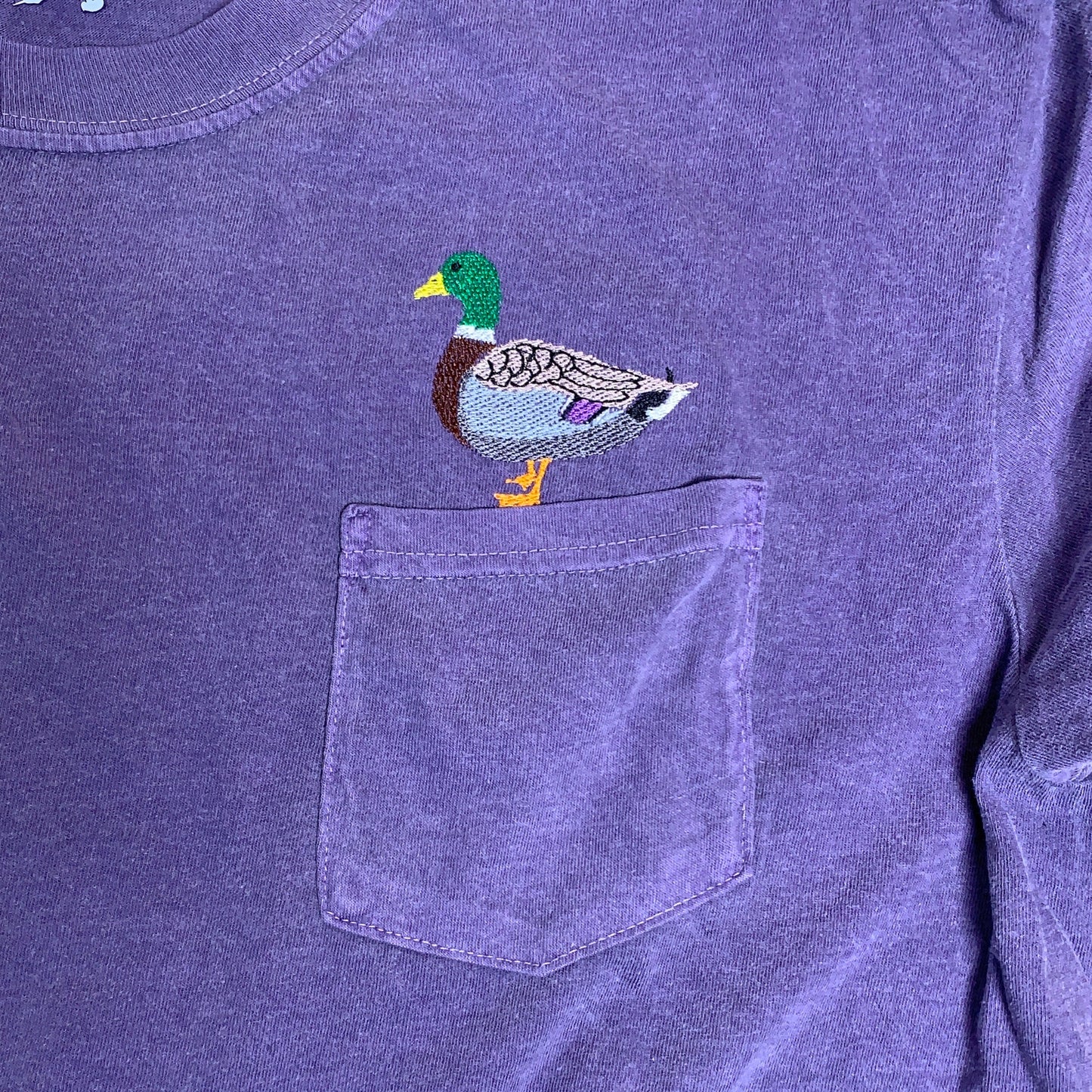 Embroidered Duck Cotton Pocket Shirt - Portion Of Proceeds Go To Saving The Ducks