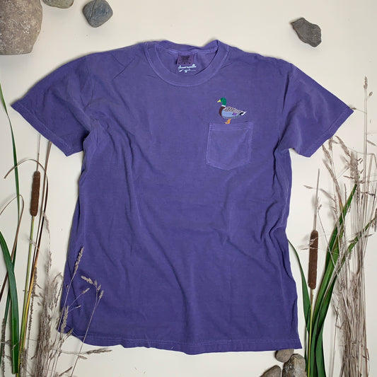 Embroidered Mallard Duck Pocket Shirt
