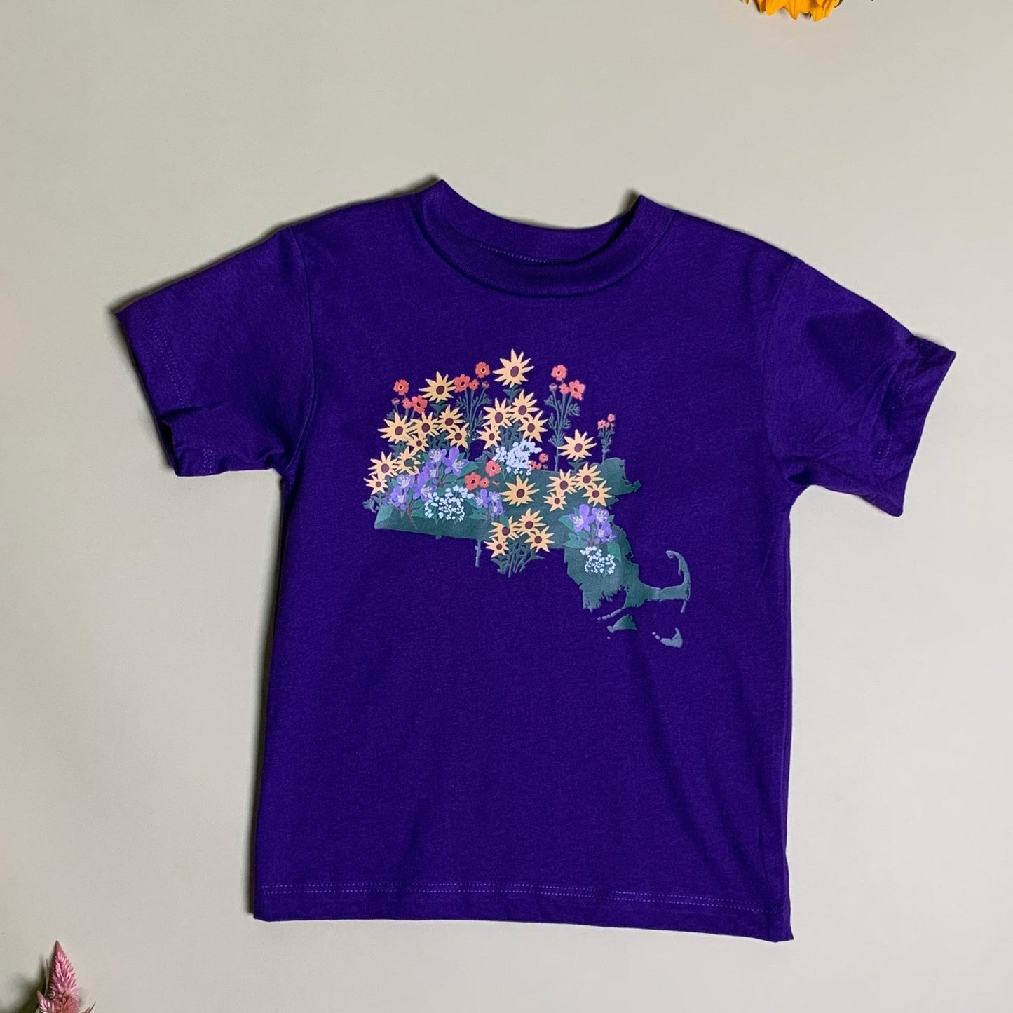 Massachusetts State Wildflowers Kids Shirt