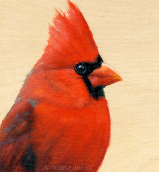 Northern Cardinal – Bird Art Print on Wood