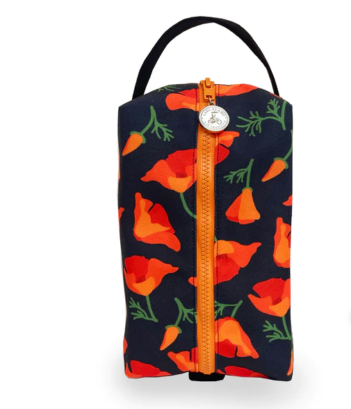 Box Zip: Poppy Black- Dopp Kit