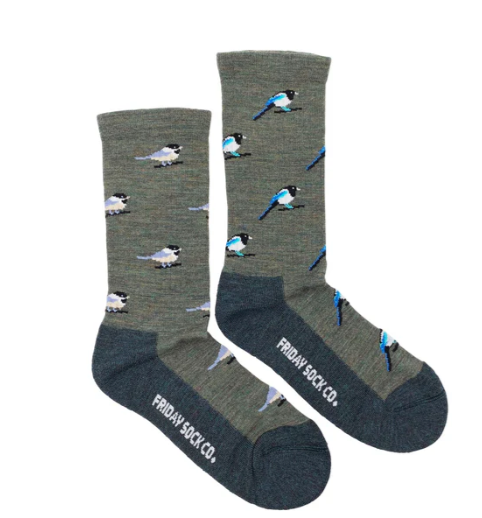 Women's Chickadee & Magpie Merino Wool Socks