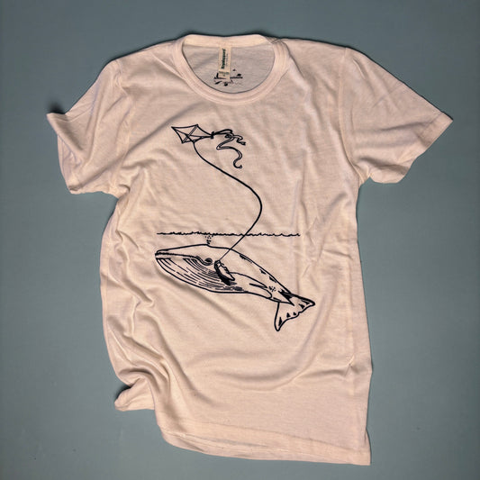 Unisex Organic USA Triblend Whale With Kite Shirt