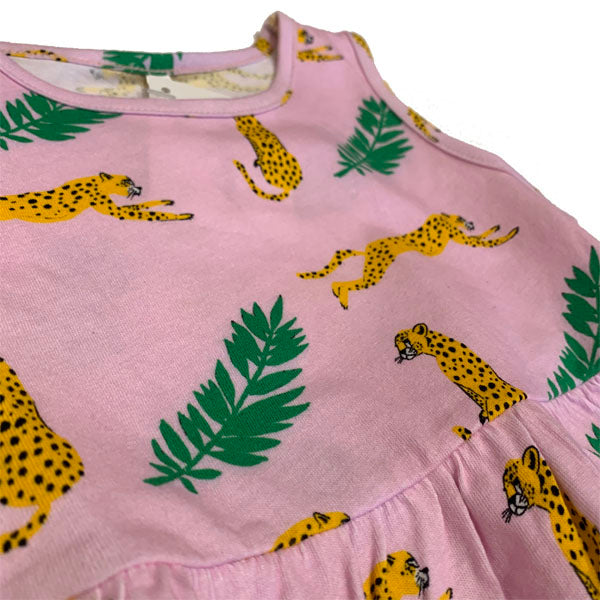 Animal Print Summer Kids Dress Matching Family Outfits - Cheetah Leaf Print