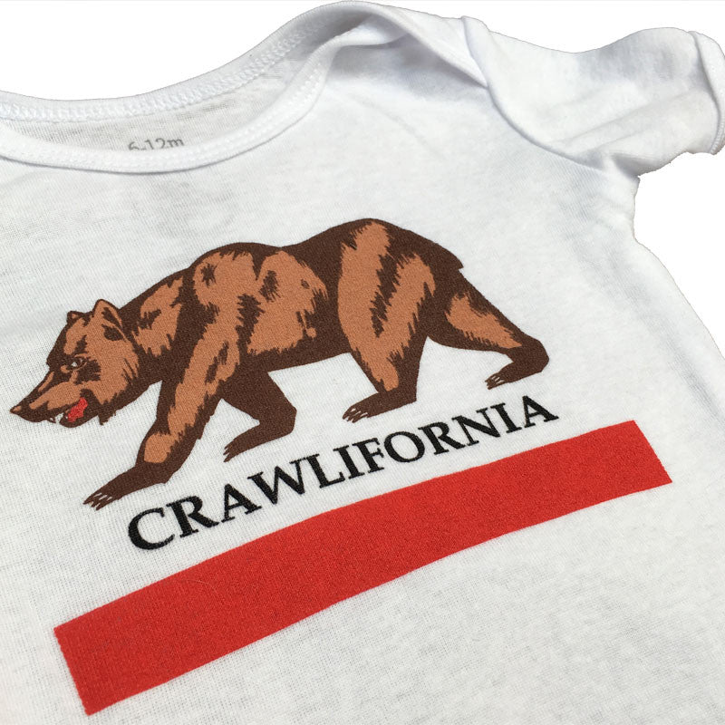 Infant White Crawlifornia Bodysuit Onesie