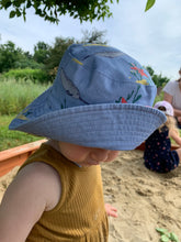 Kids Reversible Blue Narwhal Bucket Hats
