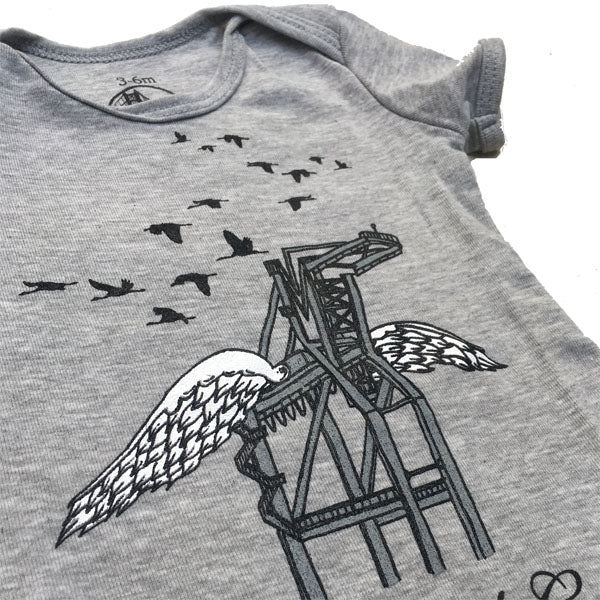 Infant Heather Grey Oakland Crane Bodysuit