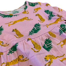 Kids Cheetah Pink Cotton Long Sleeve Tunic
