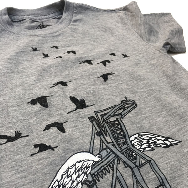Kids' Heather Grey Oakland Crane Tee