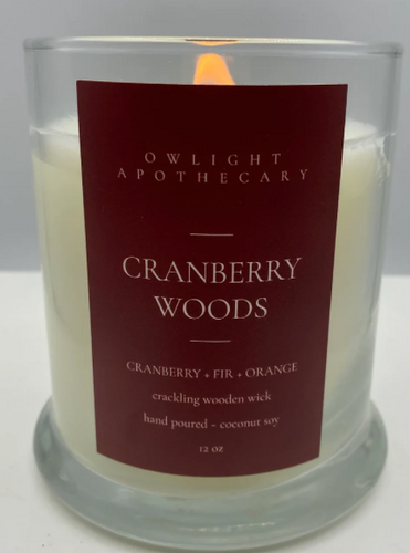 Cranberry Woods Scented Candle Clear Status jar