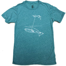 Unisex Heather Teal Whale with Kite Tee