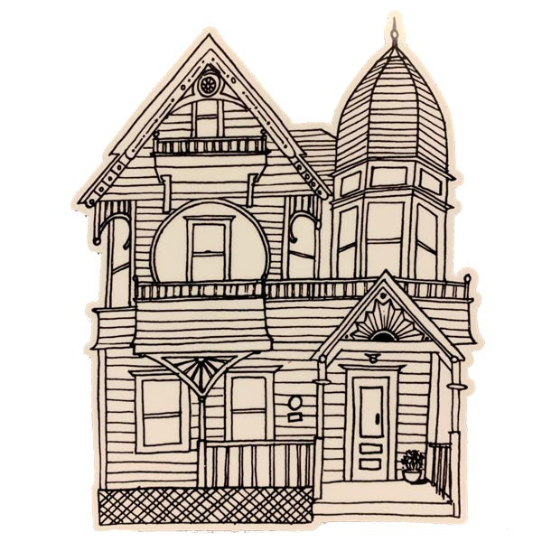 Victorian House number1 Sticker