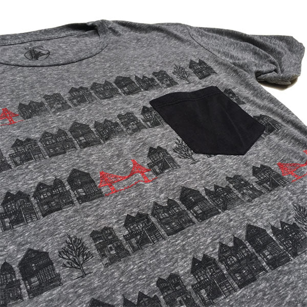 Unisex Hidden Bridge Heather Grey Pocket Tee