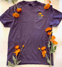 California Poppy Embroidered Unisex Shirt Pocket Tee