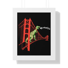 Framed Vertical San Francisco Dinosaur Print