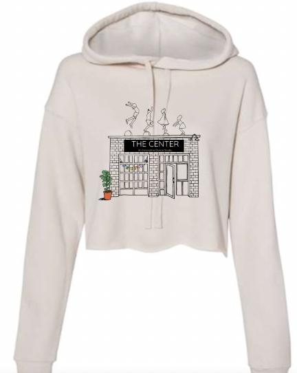 Center Dance - Ladies Cropped Hoody - Heather Ivory