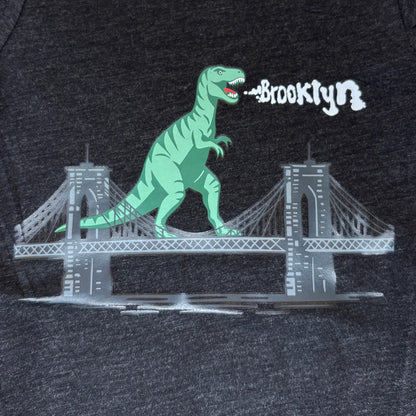Infant Dinosaur On Brooklyn Bridge Onesie