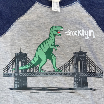 Kids' Dinosaur on NY Brooklyn Bridge Tee