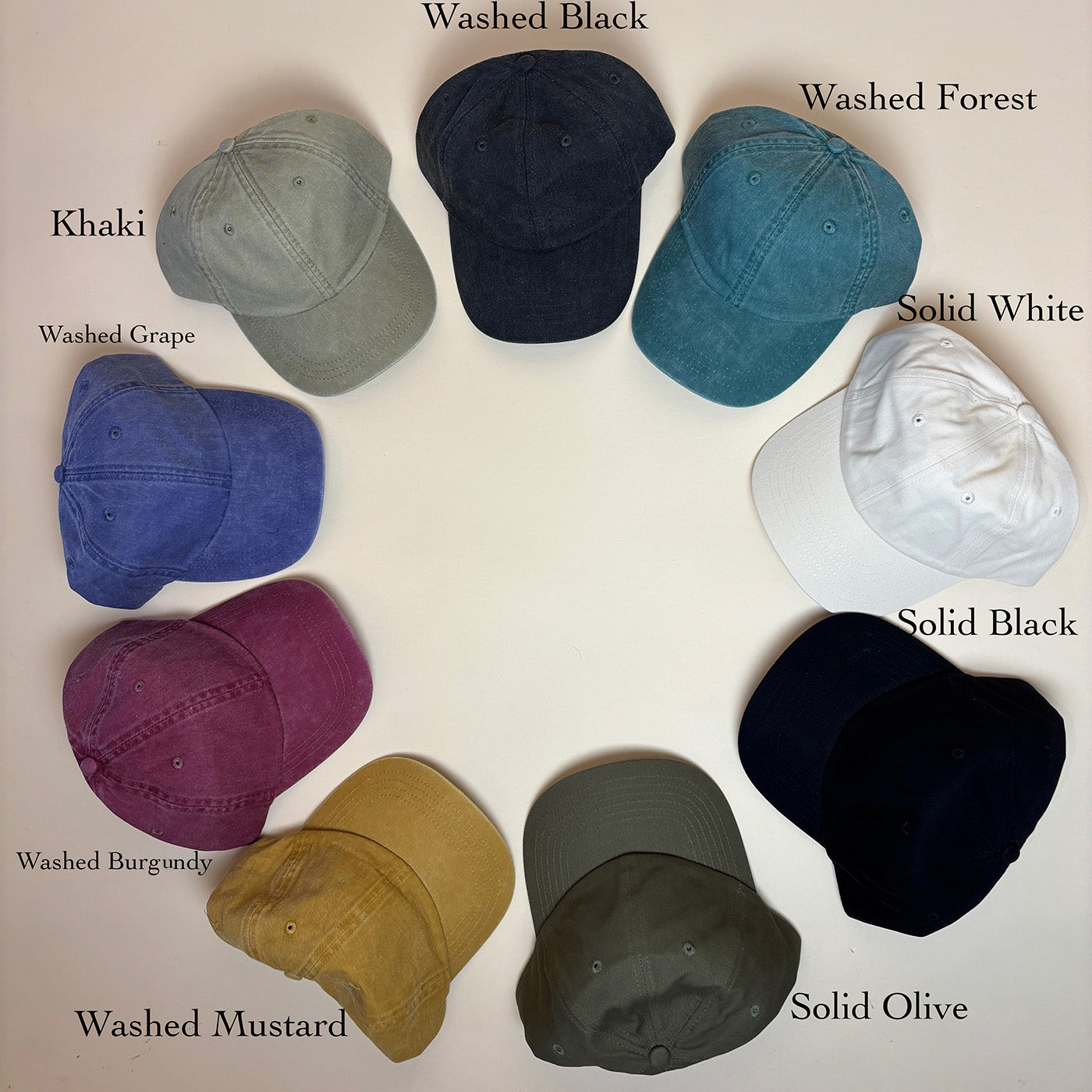Custom Embroidered Text Cotton Dad Hats