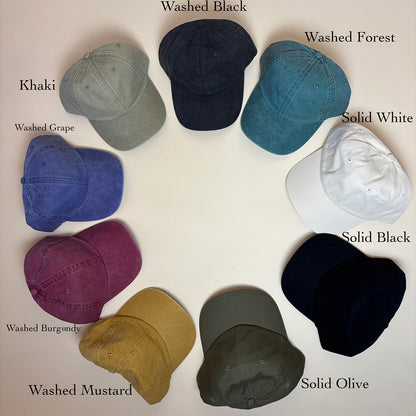 Custom Embroidered Text Cotton Dad Hats