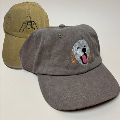 Unique Personalized-Custom Pet Portrait Or Art Dad Hats
