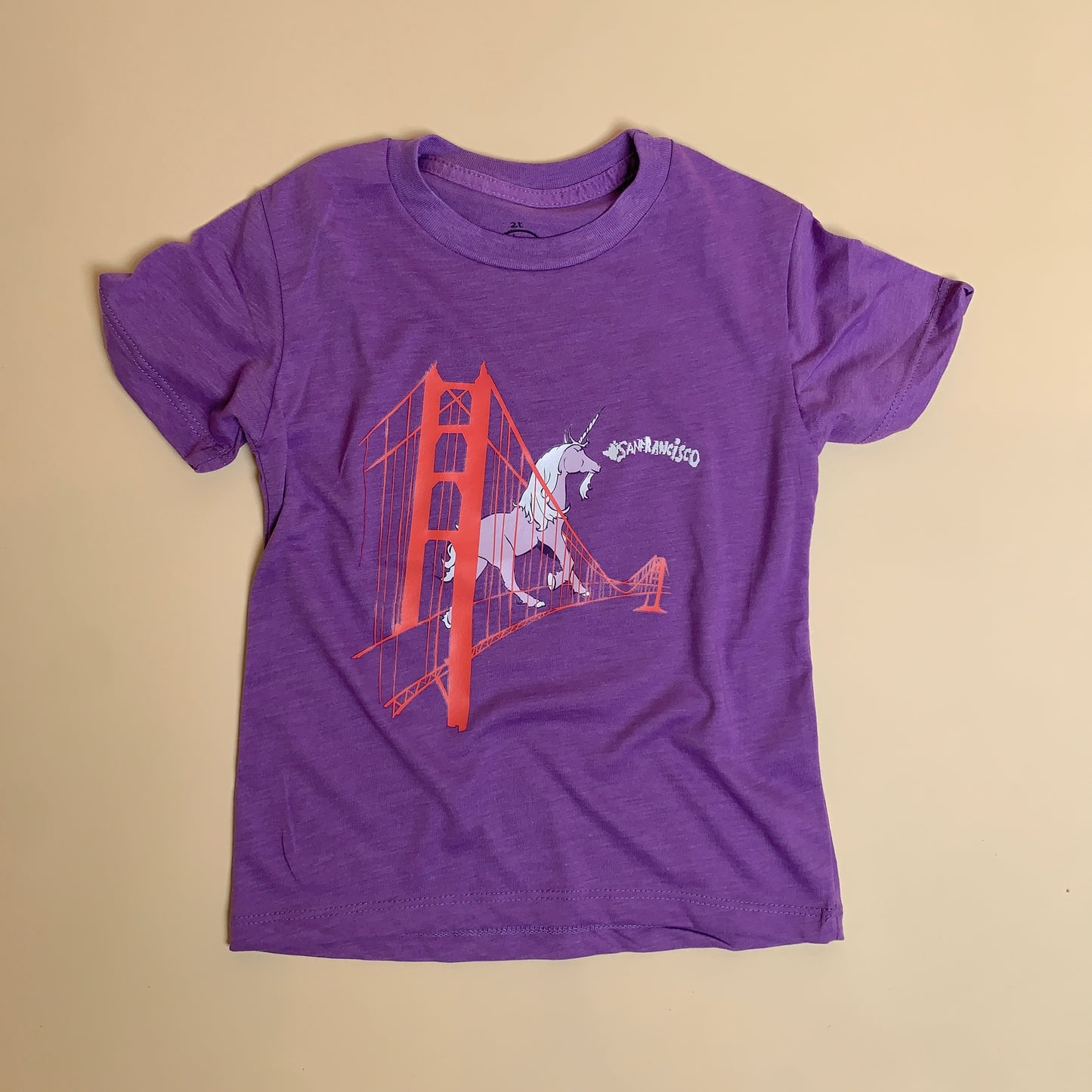 San Francisco Unicorn On Golden Gate Bridge Kids Shirt