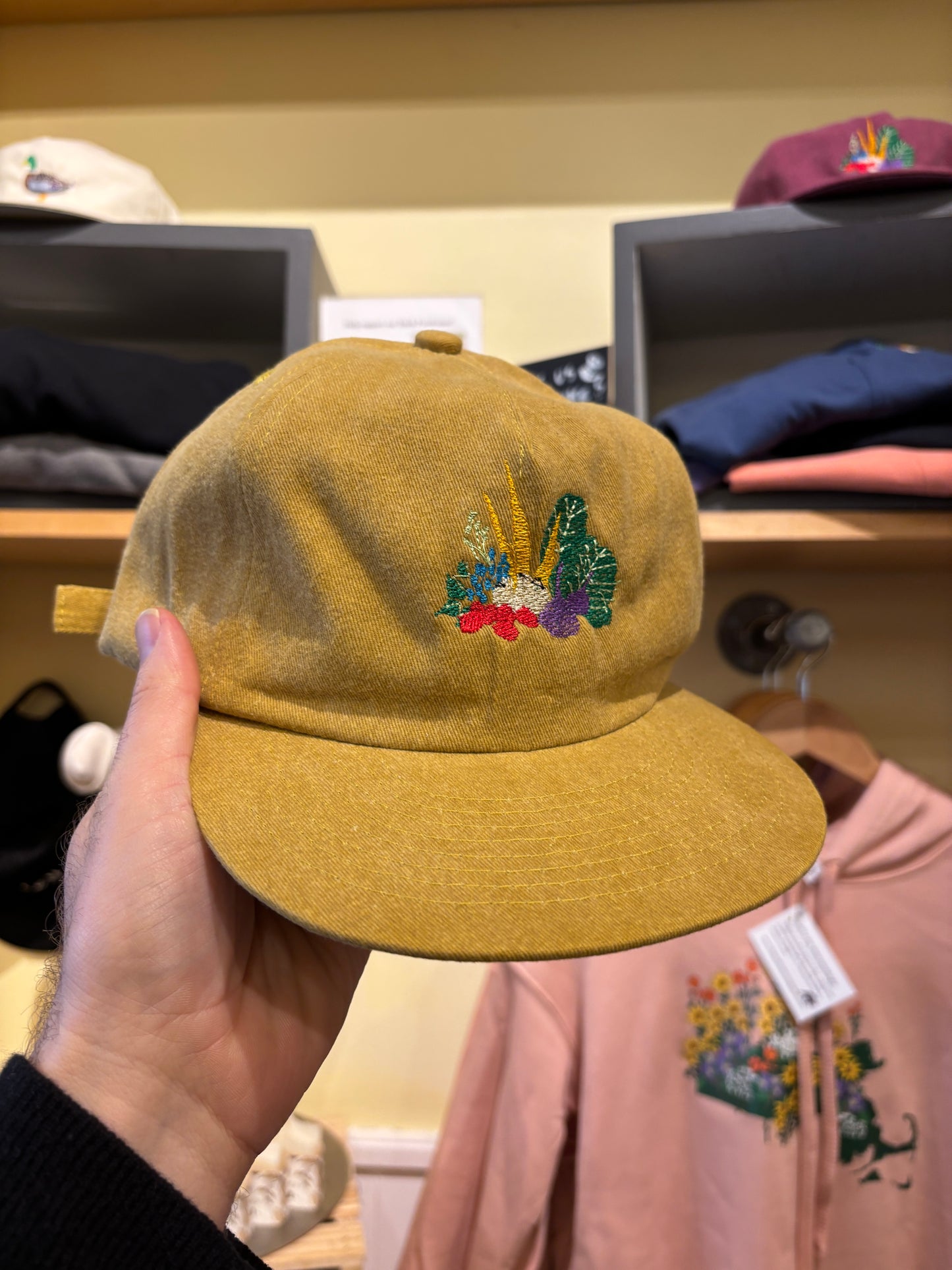 Embroidered Cotton Veggie Hat for Farmers Market Outings