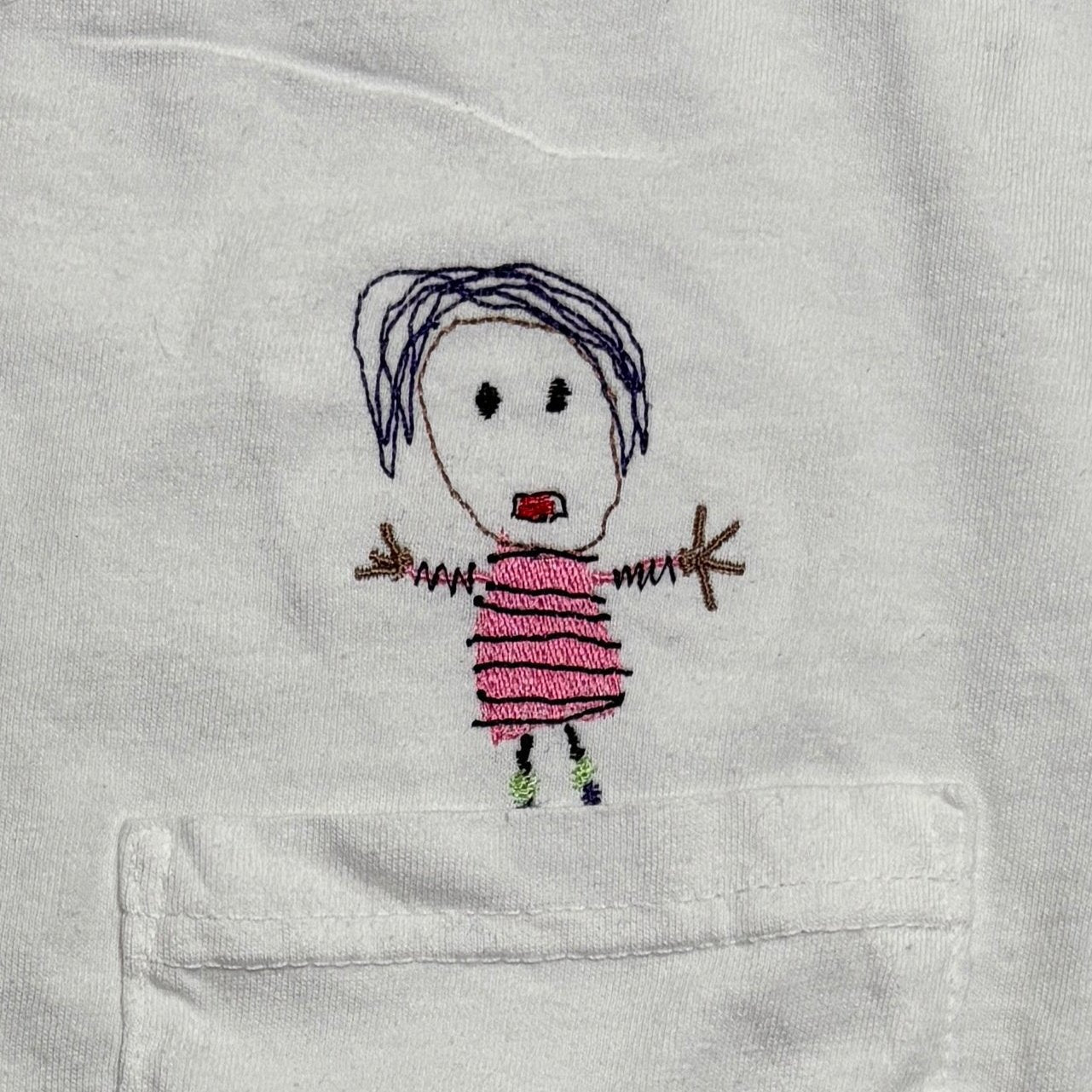 Transform Children's Artwork into Personalized Apparel Gift - Pocket Shirt