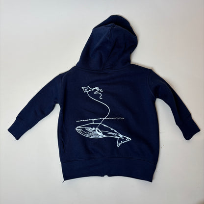 Infant Blue Whale Flying a Kite Zip Hoodie