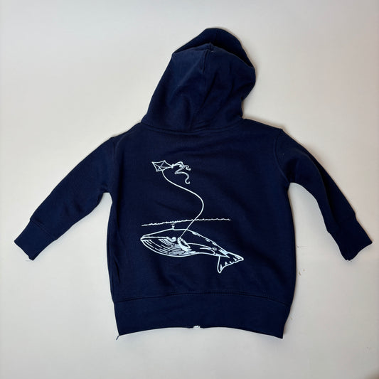 Infant Blue Whale Flying a Kite Zip Hoodie