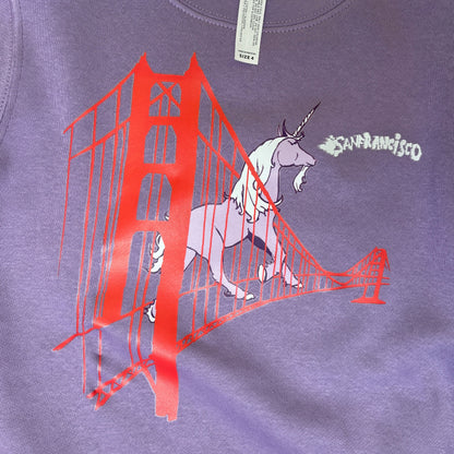 San Francisco Golden Gate Unicorn Kids Crew Neck Sweatshirt