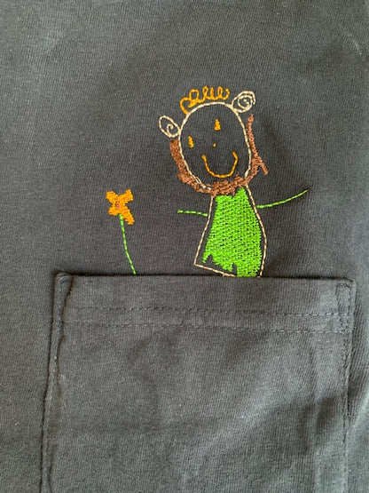 Transform Children's Artwork into Personalized Apparel Gift - Pocket Shirt