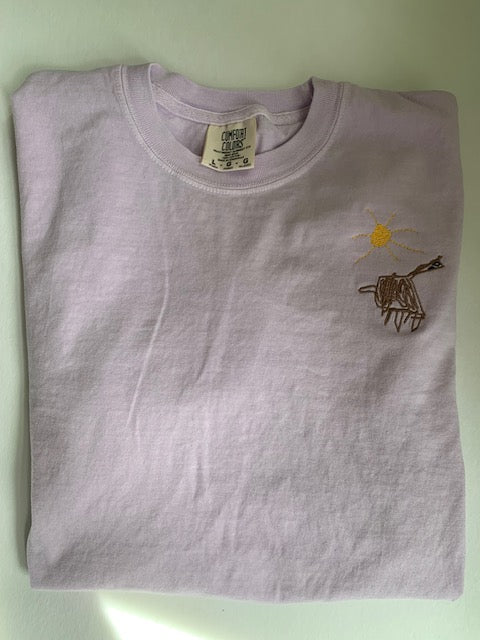 Turn Your Kids Art Into A Custom Embroidered Women Crop Tee