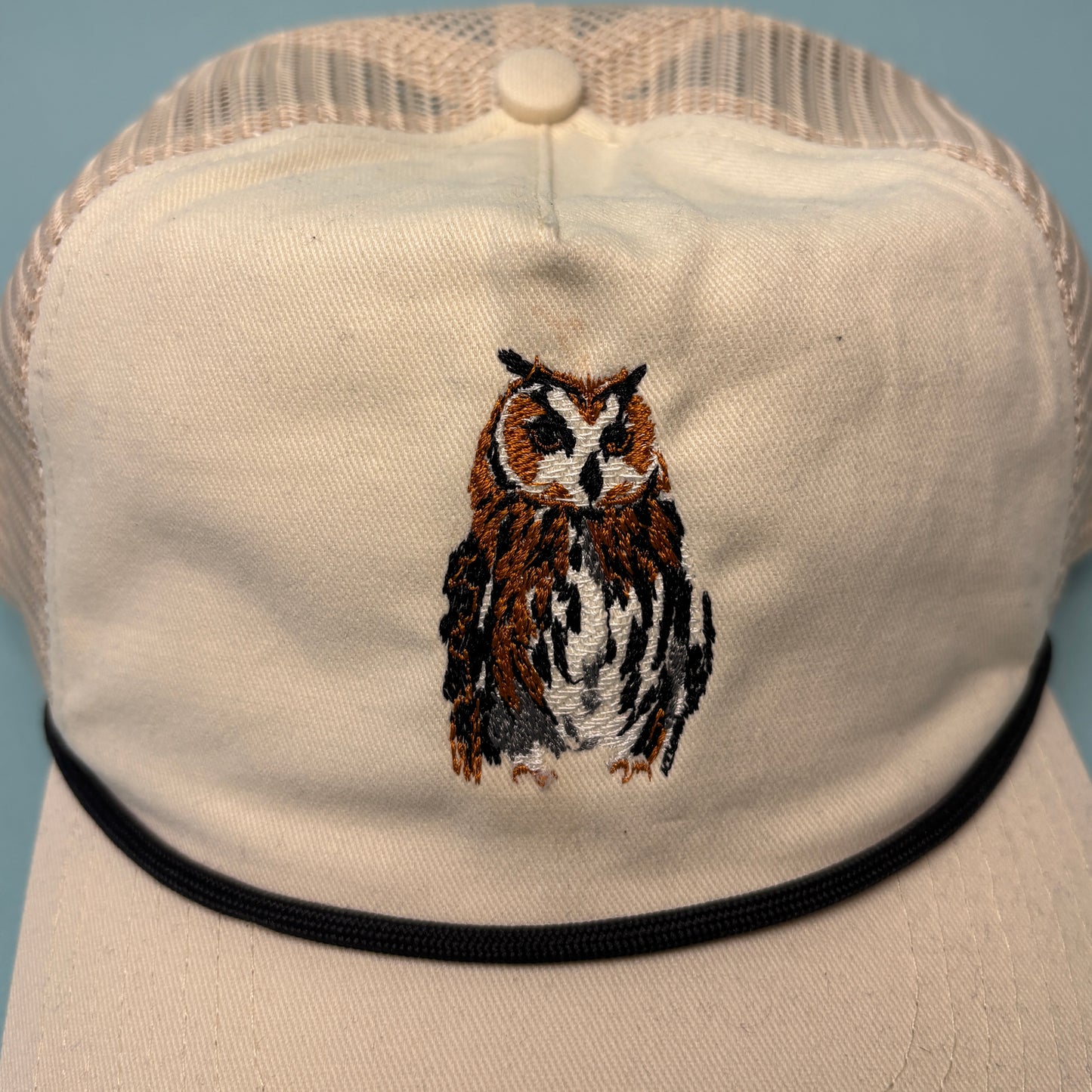 Embroidered Great Horned Owl Trucker Hat