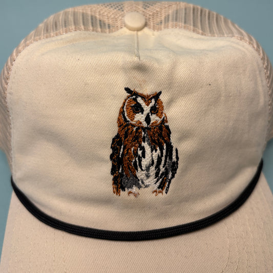 Embroidered Great Horned Owl Trucker Hat