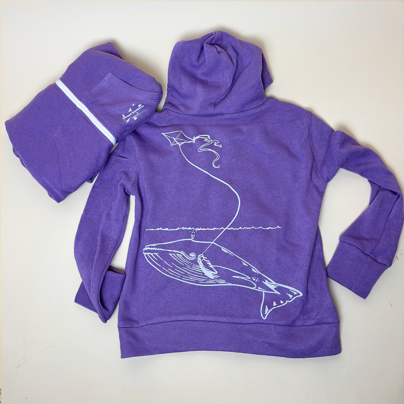 Kids’ Whale & Kite Zip Hoodie