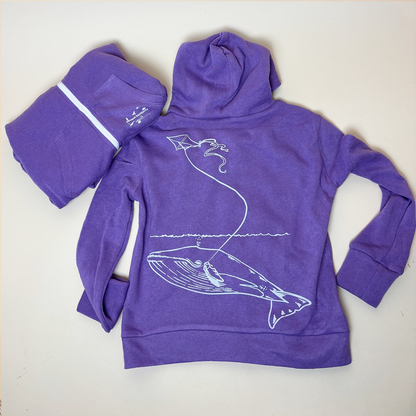 Kids’ Whale & Kite Zip Hoodie
