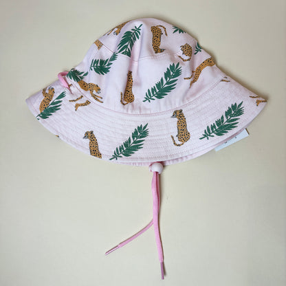 Baby Pink Reversible Cheetah Print Bucket Hat