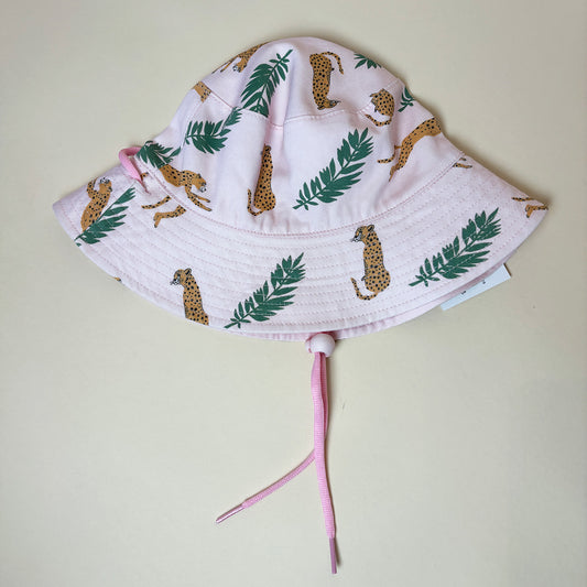 Baby Pink Reversible Cheetah Print Bucket Hat