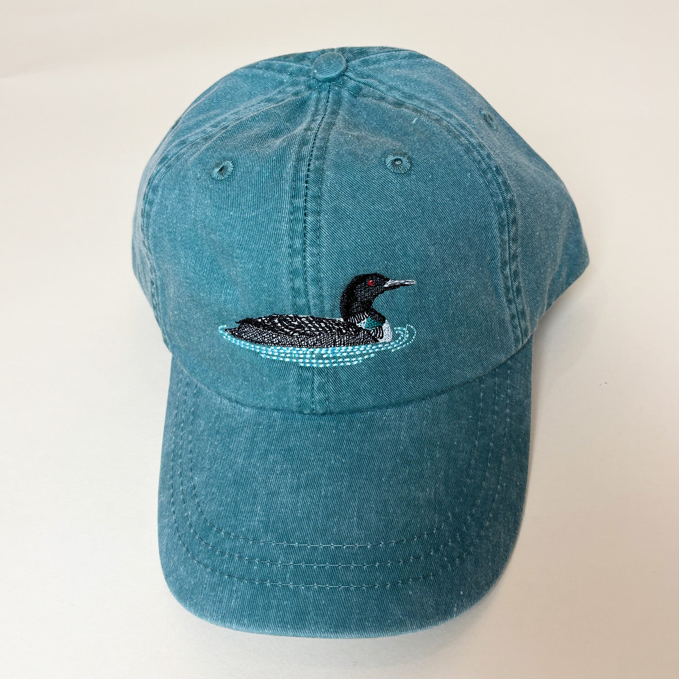 Loon Embroidered Dad Hat | Unisex Leather Strap Cap