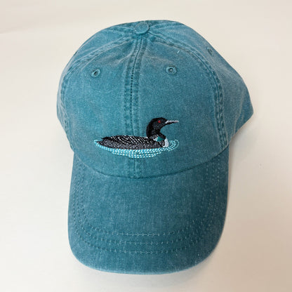 Loon Embroidered Dad Hat | Unisex Leather Strap Cap
