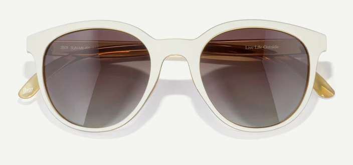 white round frames with deep purple-black lenses