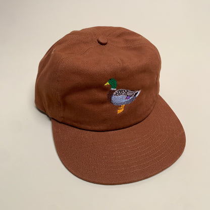 Embroidered Duck Mallard Duck 5 panel Hat