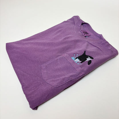 Embroidered Orca Cotton Pocket Tee